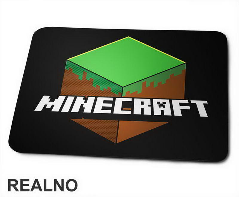 Grass Block Logo - Minecraft - Podloga za miš