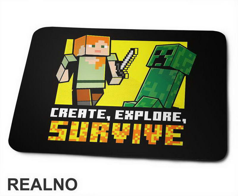 Create, Explore, Survive - Minecraft - Podloga za miš