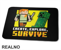 Create, Explore, Survive - Minecraft - Podloga za miš