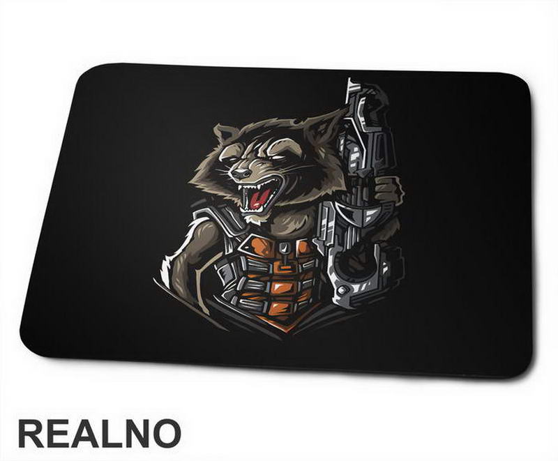 Half Portrait - Rocker Racoon - Guardians Of The Galaxy - Podloga za miš