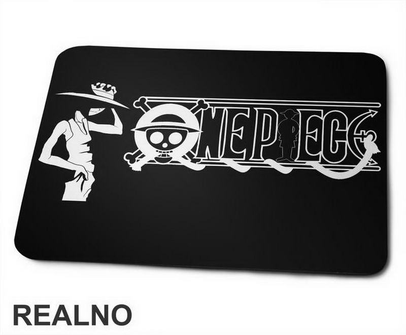 Logo And Luffy - One Piece - Podloga za miš