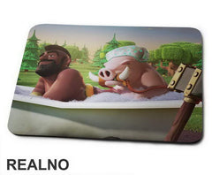 Hog Rider And Hog Enjoys a Bath Outside - Clash of Clans - Podloga za miš