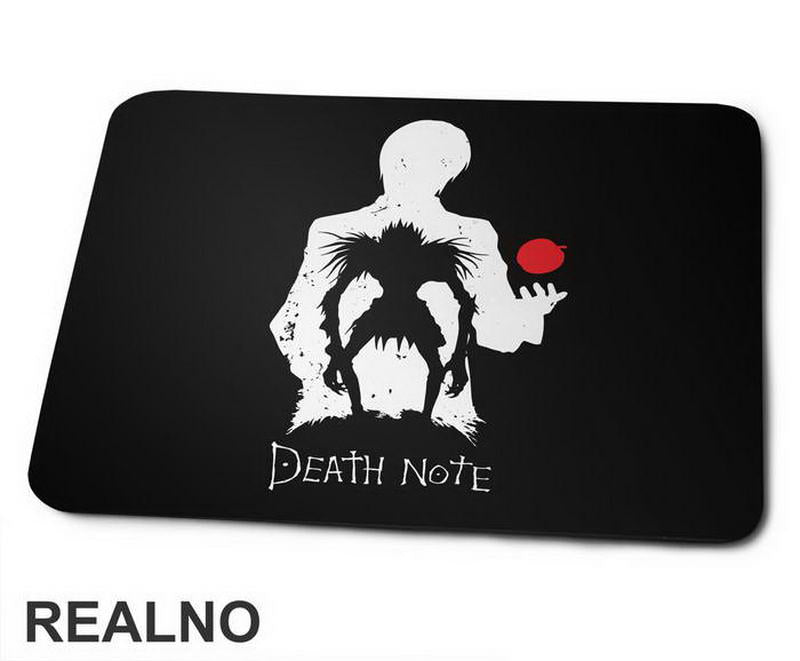 Light And Ryuk Silhouette With An Apple - Death Note - Podloga za miš
