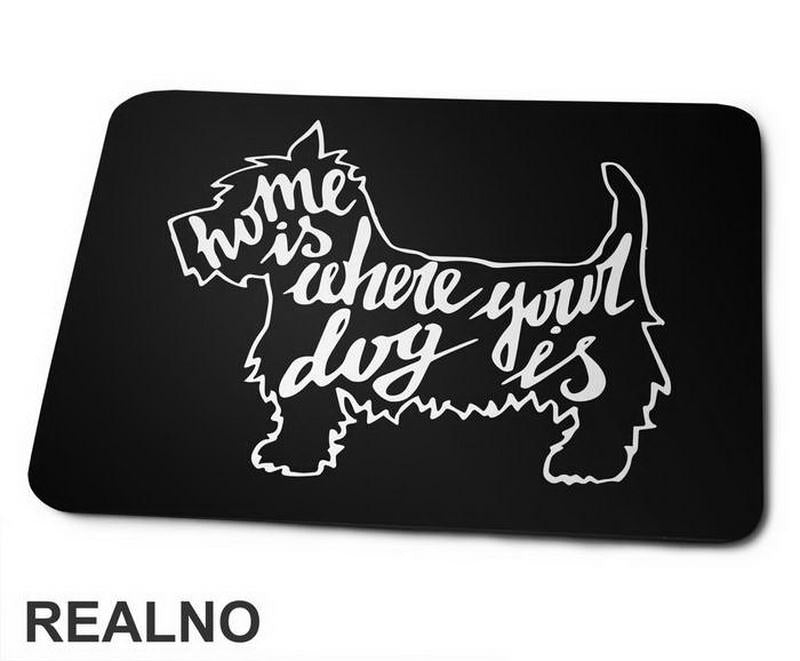 Home Is Where Your Dog Is - Pas - Dog - Podloga za miš