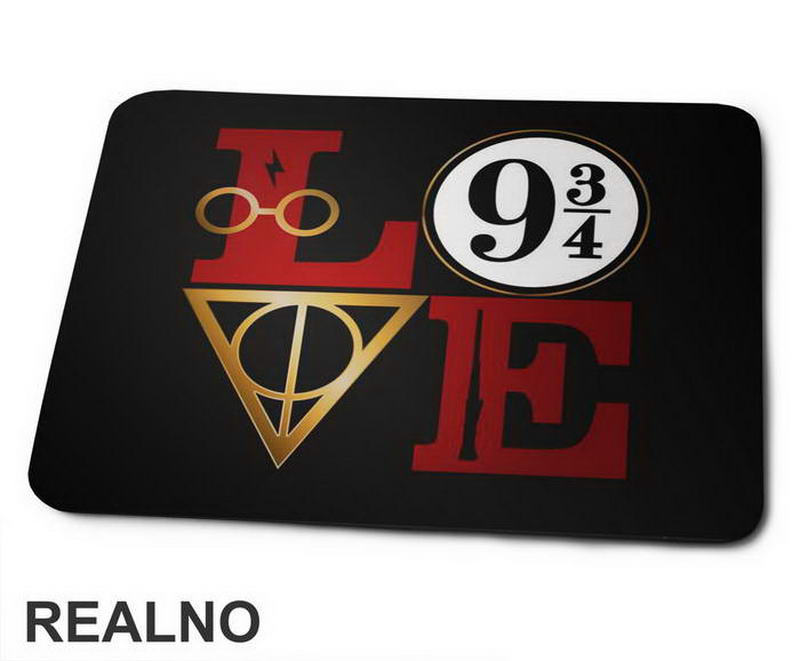 Love - Symbols - Harry Potter - Podloga za miš