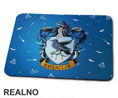 Ravenclaw Logo With Background Symbols - Harry Potter - Podloga za miš