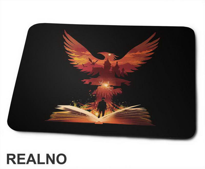 Phoenix Rising Out Of The Book - Harry Potter - Podloga za miš