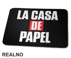 Logo Text - La Casa de Papel - Money Heist - Podloga za miš