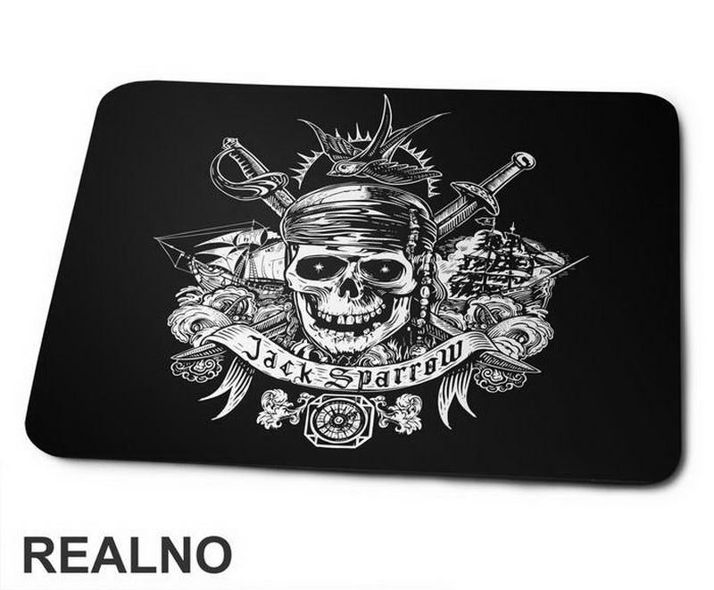 Jack Sparrow Skull - Pirates of the Caribbean - Podloga za miš