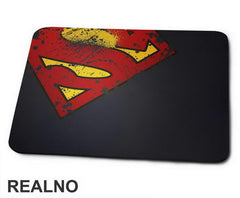 Yellow And Red Logo - Superman - Podloga za miš