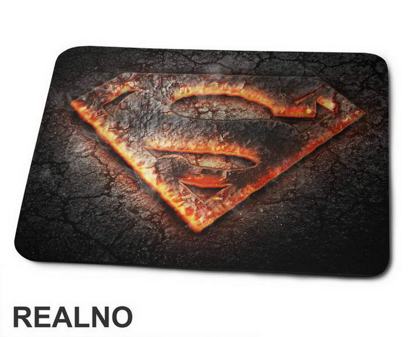 Fire Logo - Superman - Podloga za miš