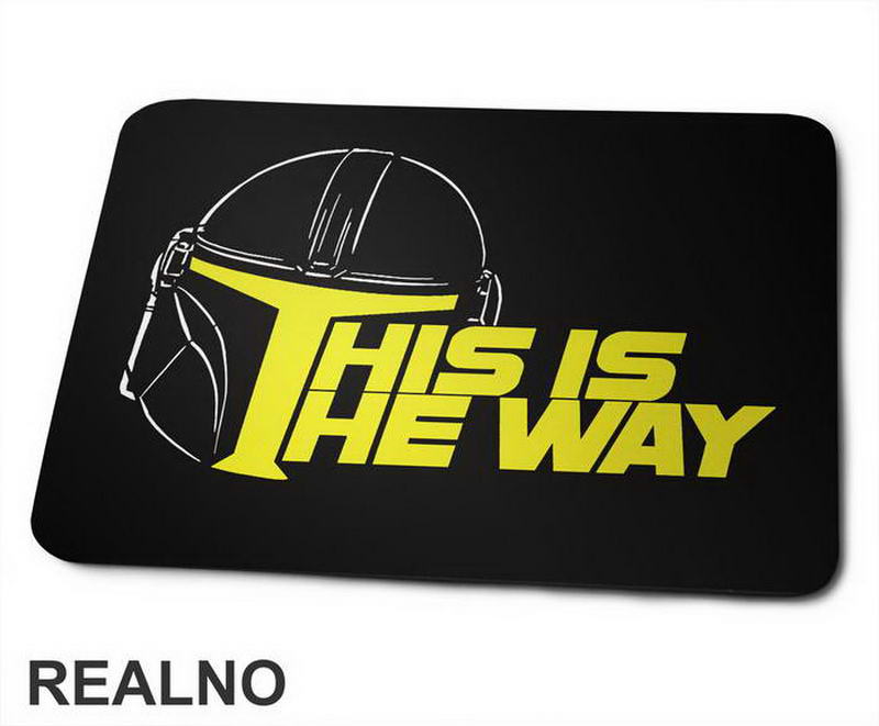 This Is The Way Helmet Outline - Mandalorian - Star Wars - Podloga za miš