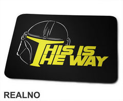 This Is The Way Helmet Outline - Mandalorian - Star Wars - Podloga za miš
