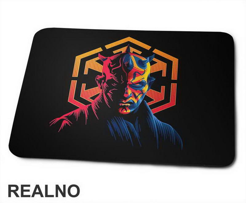 Darth Maul Colorful Portrait - Star Wars - Podloga za miš