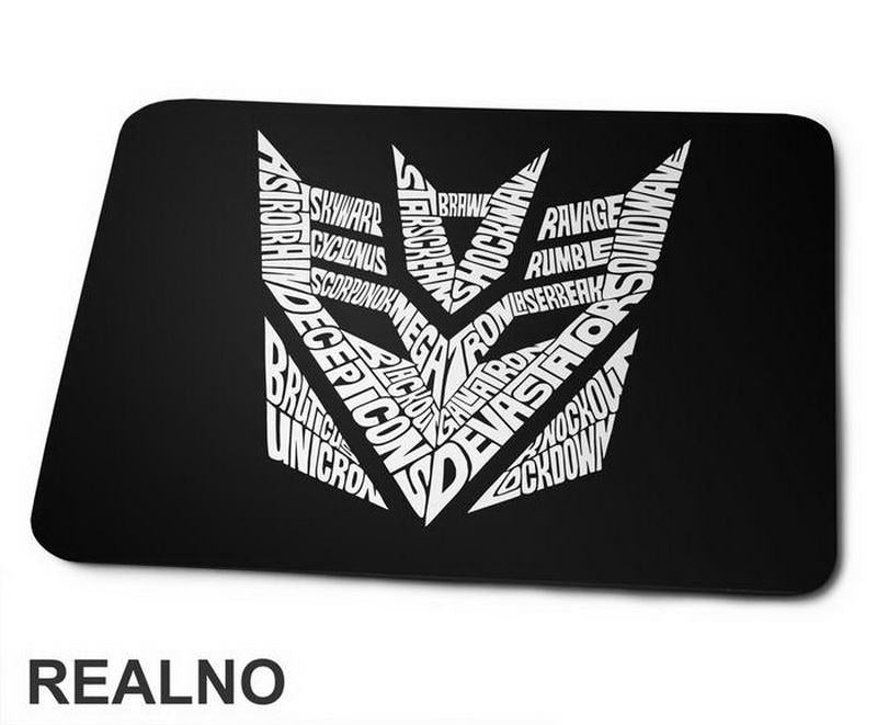 Decepticon Logo Text - Transformers - Podloga za miš