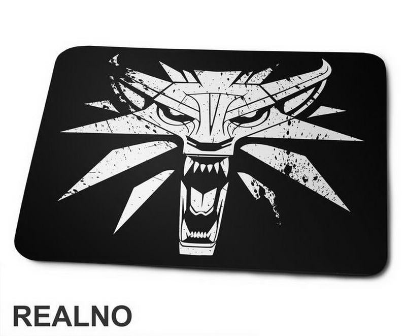 White Logo - The Witcher - Podloga za miš