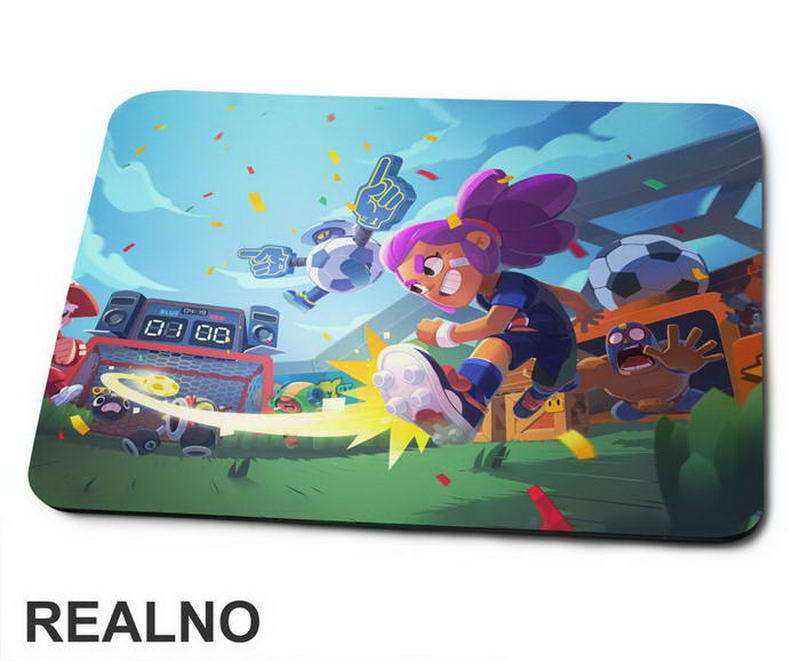 Shelly Playing Football - Brawl Stars - Podloga za miš