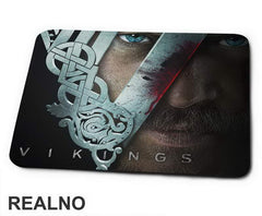 Logo And Blue Eyed Ragnar - Vikings - Podloga za miš