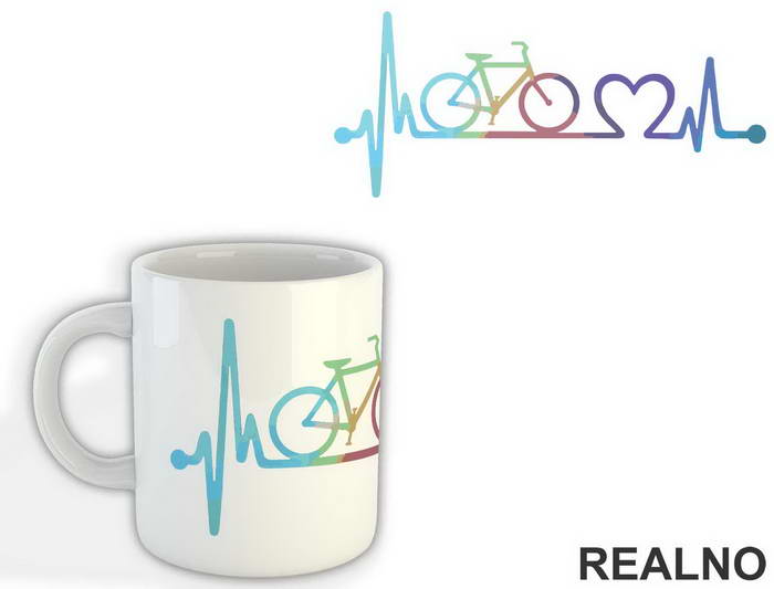 Heartbeat - Color - Bickilovi - Bike - Šolja