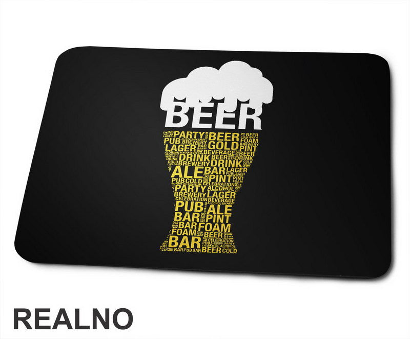 Quotes Inside Beer Glass - Humor - Podloga za miš
