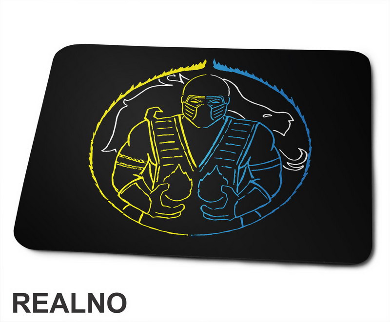 Half Scorpion Half Sub Zero Circle - Mortal Kombat - Podloga za miš