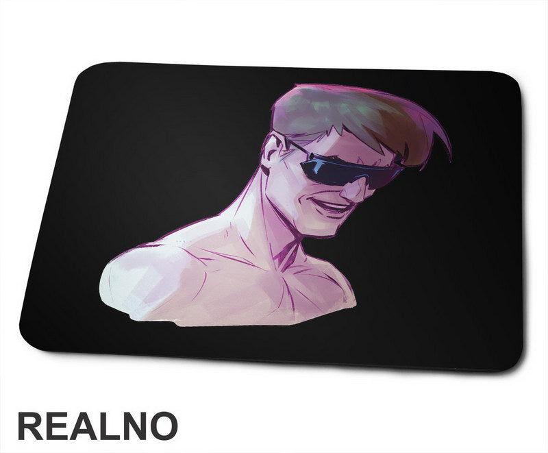 Johnny Cage Portrait Illustration - Mortal Kombat - Podloga za miš