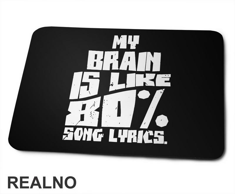 My Brain Is Like 80% Song Lyrics - Music - Podloga za miš