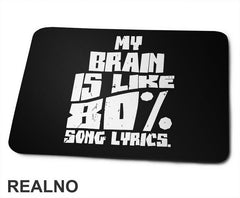 My Brain Is Like 80% Song Lyrics - Music - Podloga za miš