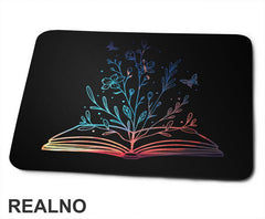 Open Book With Flowers -  Colors - Books - Čitanje - Knjige - Podloga za miš