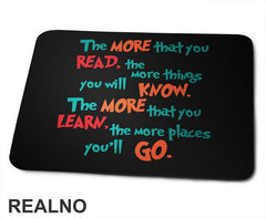 The MORE That You READ, The More Things You Will KNOW - Green, Orange And Red - Books - Čitanje - Knjige - Podloga za miš