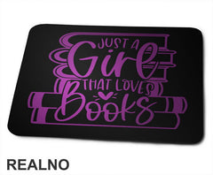 Just A Girl That Loves Books - Purple - Books - Čitanje - Knjige - Podloga za miš
