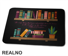 "The Only Thing That You Absolutely Have To Know. Is The Location Of The Library." - Albert Einstein - Quote - Books - Čitanje - Knjige - Podloga za miš