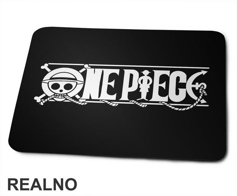 White Logo - One Piece - Podloga za miš