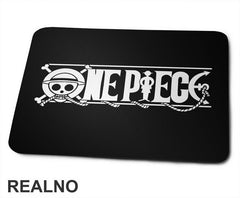 White Logo - One Piece - Podloga za miš