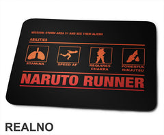 Runner - Abilites Symbols - Naruto - Podloga za miš
