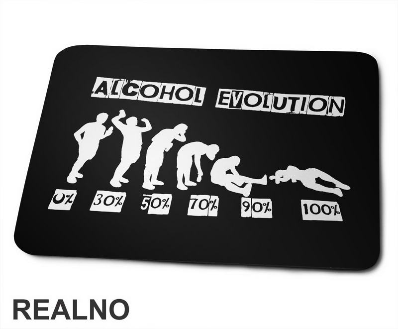 Alcohol Evolution - Humor - Podloga za miš
