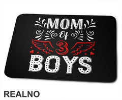 Mom Of 3 Boys - Mama i Tata - Ljubav - Podloga za miš