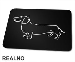 Dachshund Line Drawing - Jazavičar - Pas - Dog - Podloga za miš