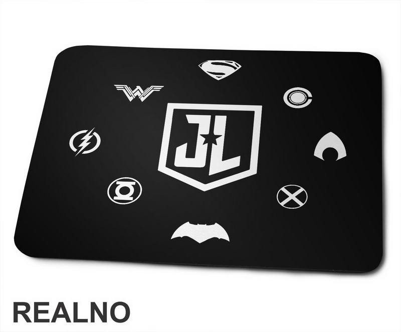 Justice League Logo - Symobls - Group - Podloga za miš