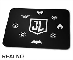 Justice League Logo - Symobls - Group - Podloga za miš