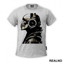 Skull With Headphones - Art - Majica
