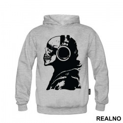 Skull With Headphones - Art - Duks