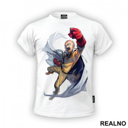Saitama Yelling Punch - One Punch Man - Majica Saitama Yelling Punch - One Punch Man - Majica