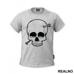 Cracked Skull With Nails - Art - Majica