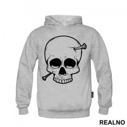 Cracked Skull With Nails - Art - Duks