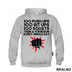 100 Push Ups 100 Sit Ups 100 Squats Then 10KM Run Every Single Day - One Punch Man - Duks 100 Push Ups 100 Sit Ups 100 Squats Then 10KM Run Every Single Day - One Punch Man - Duks