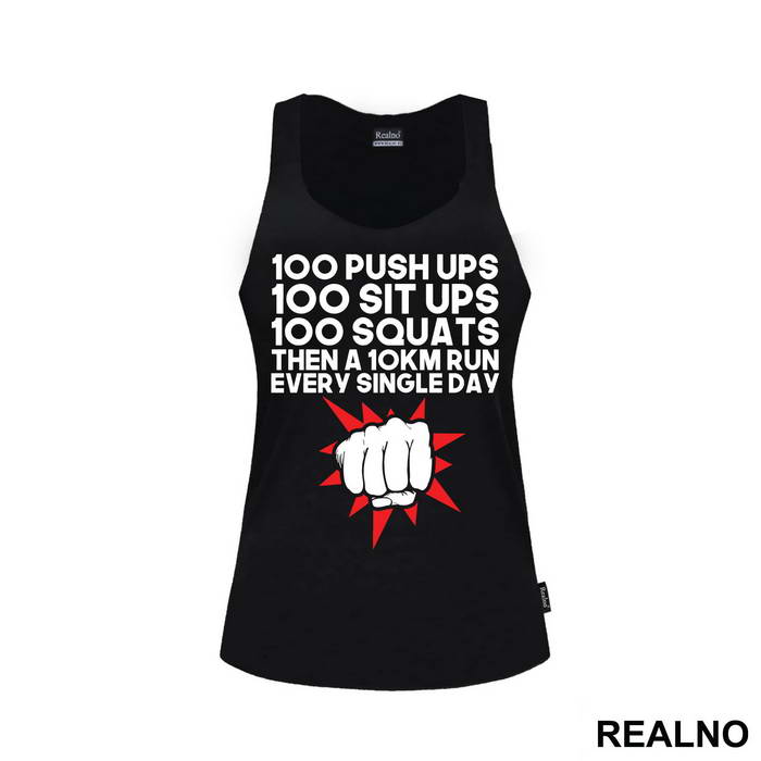 100 Push Ups 100 Sit Ups 100 Squats Then 10KM Run Every Single Day - One Punch Man - Majica