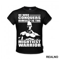 He Who Conquers Himself Is The Mightiest Warrior - One Punch Man - Majica He Who Conquers Himself Is The Mightiest Warrior - One Punch Man - Majica
