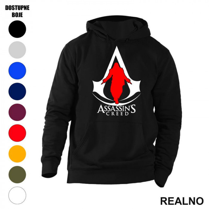 Black Logo And Red Guy - Assassin's Creed - Duks sa džepovima