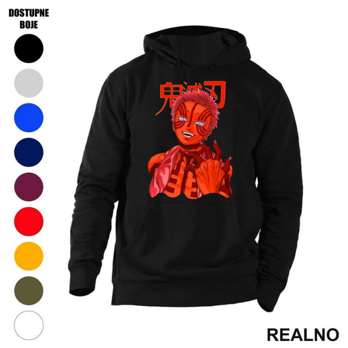 Akaza - Red - Demon Slayer - Duks sa džepovima Akaza - Red - Demon Slayer - Duks sa džepovima
